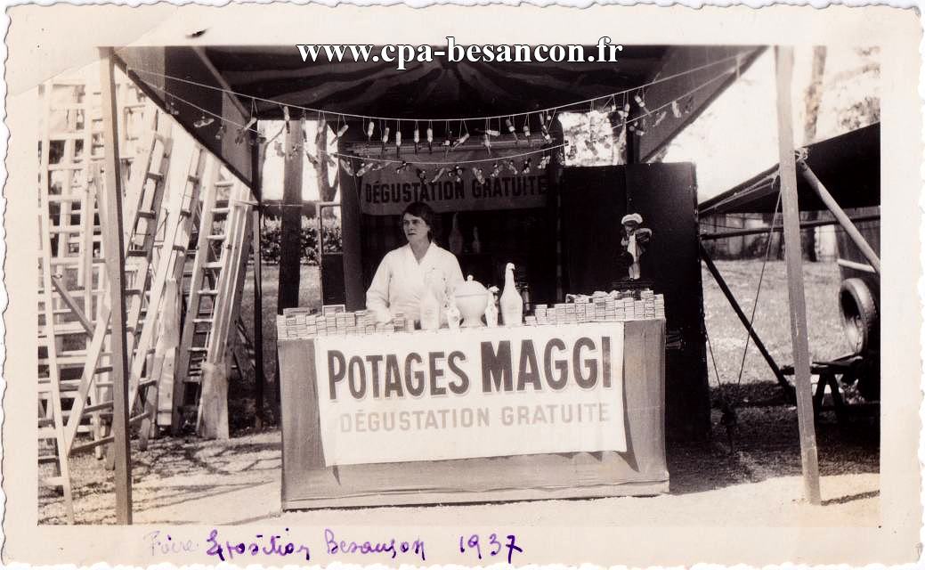 Foire Exposition - Besançon 1937 - Potages Maggi - Dégustation gratuite